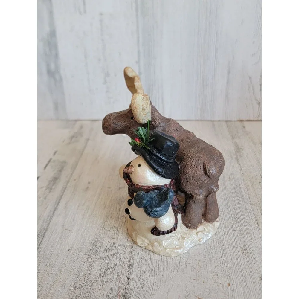Woodland moose vintage snowman Home decor‎ figure bird